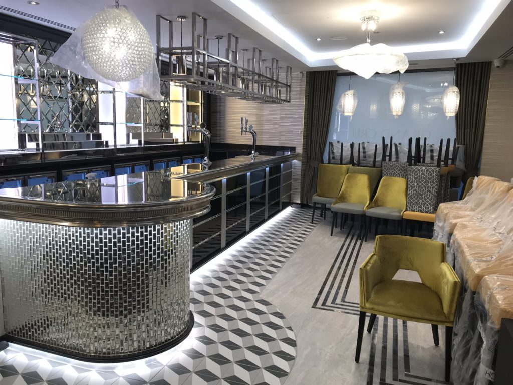  Art  Deco  Restaurant  Champagne Bar  installation of zinc 